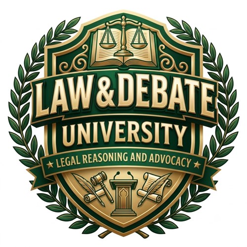 Law and Debate University crest logo