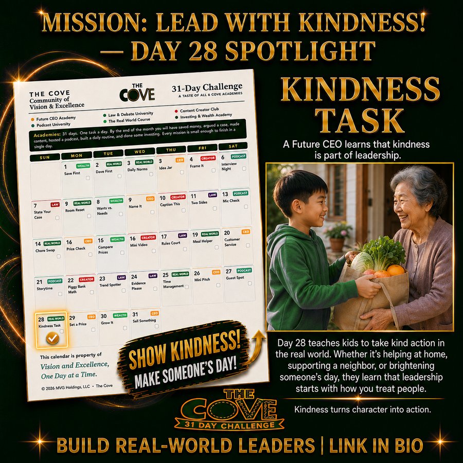 Day 28 Kindness Task mission spotlight
